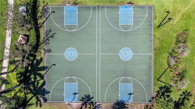 view of sport court with community basketball court