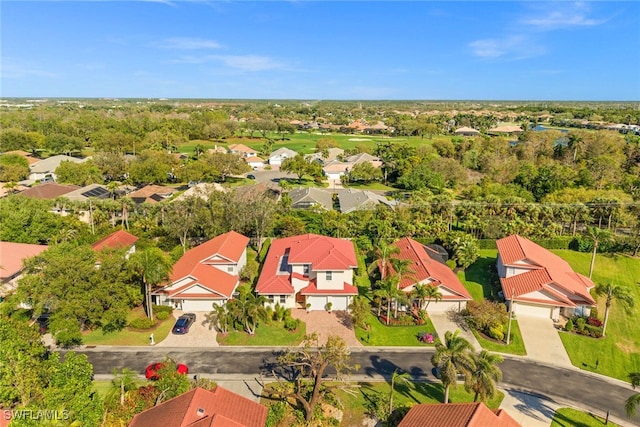 bird's eye view with a residential view