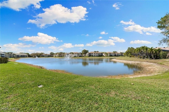 property view of water featuring a residential view