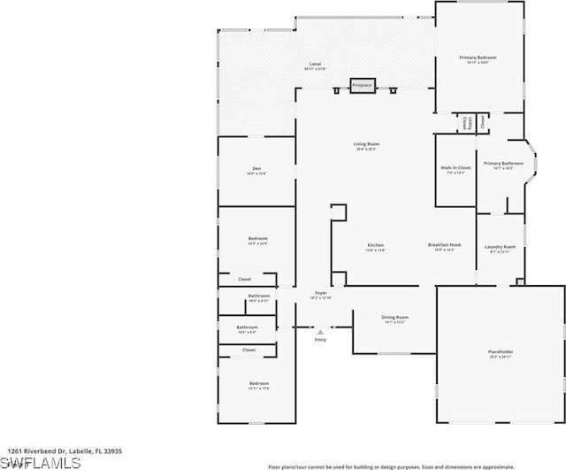 1261 Riverbend Dr, Labelle, FL 33935 - room layout