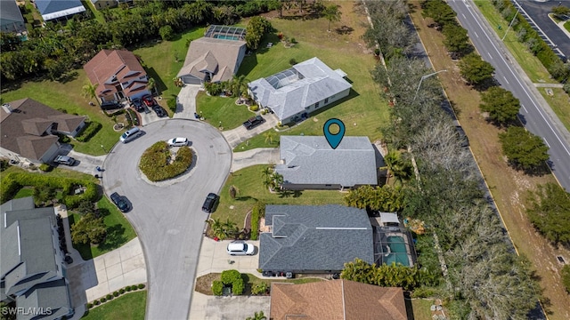 drone / aerial view featuring a residential view