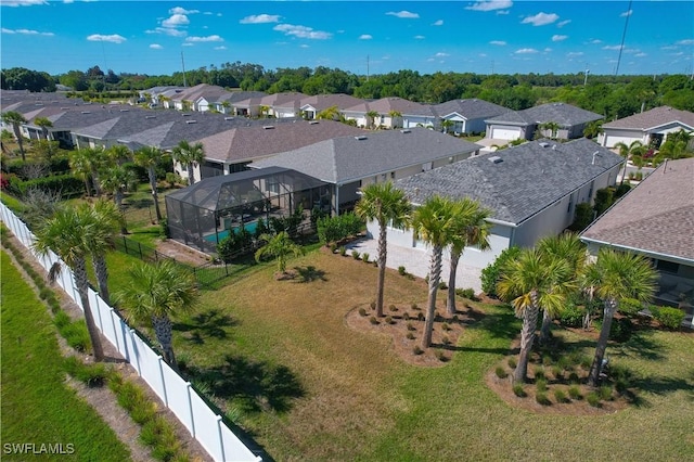 aerial view featuring a residential view