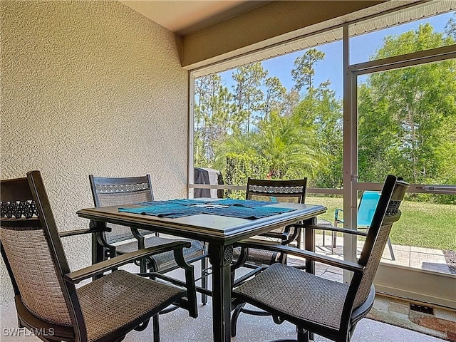 view of sunroom / solarium