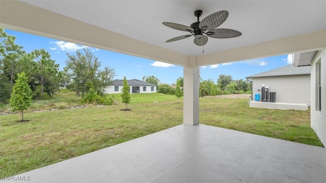 view of patio / terrace with ceiling fan