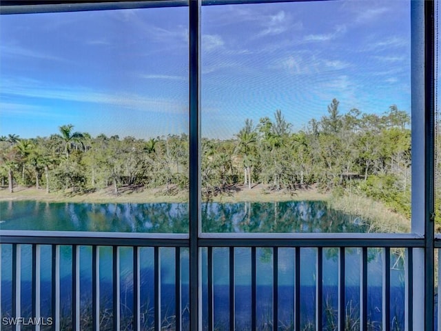 view of water feature