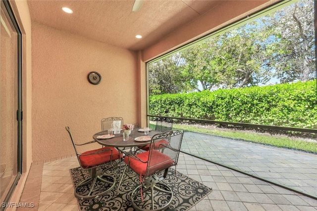 view of sunroom / solarium