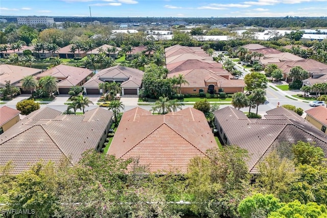 bird's eye view featuring a residential view