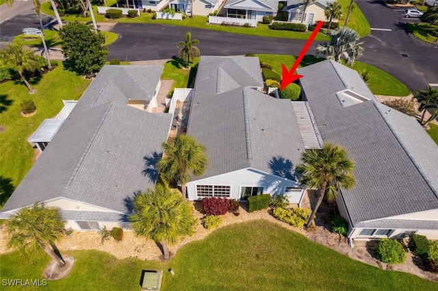 aerial view featuring a residential view