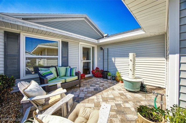 view of patio featuring outdoor lounge area