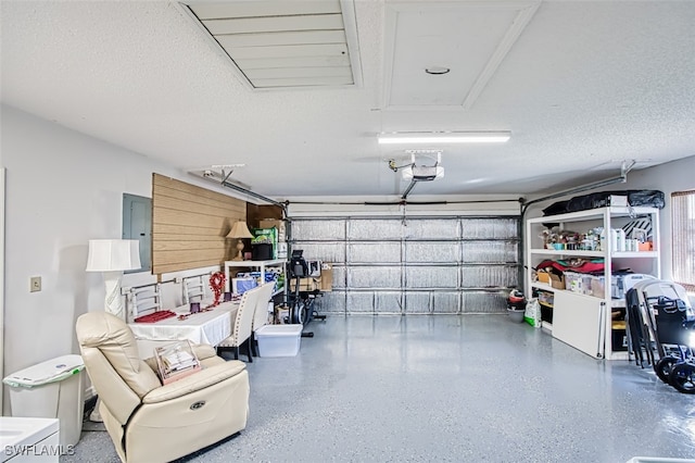 garage featuring electric panel