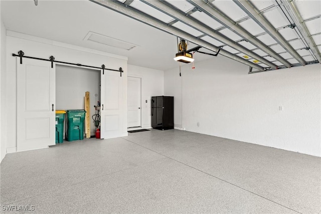 garage featuring a garage door opener