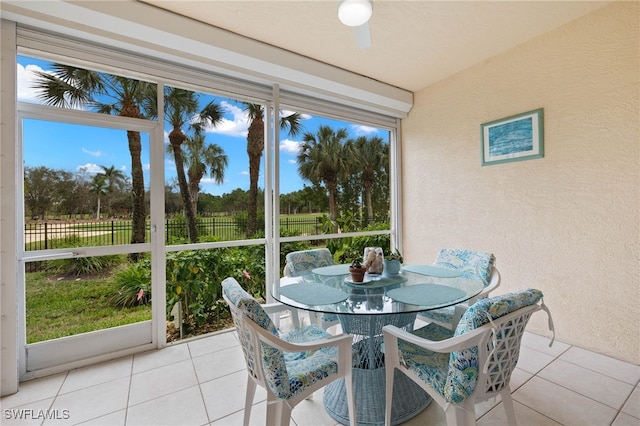 view of sunroom