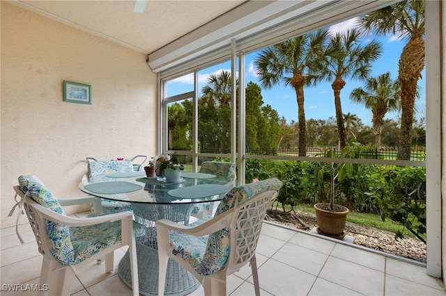 view of sunroom