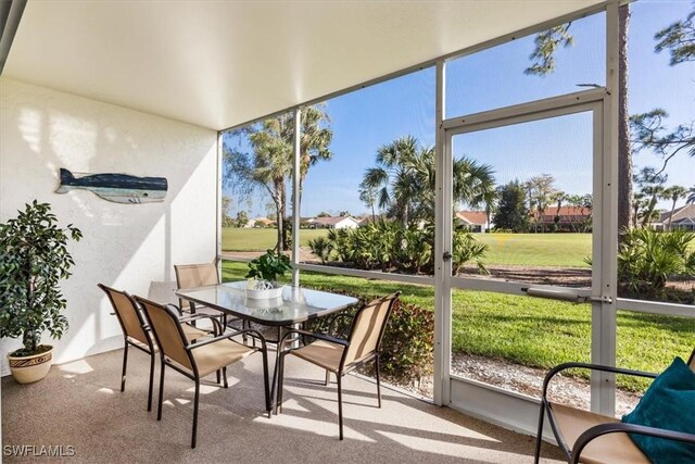 view of sunroom