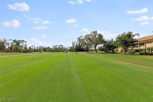 view of home's community featuring a yard