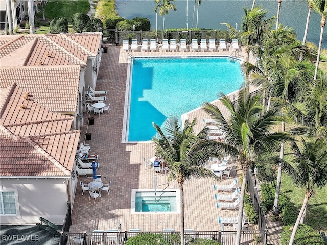 pool featuring fence