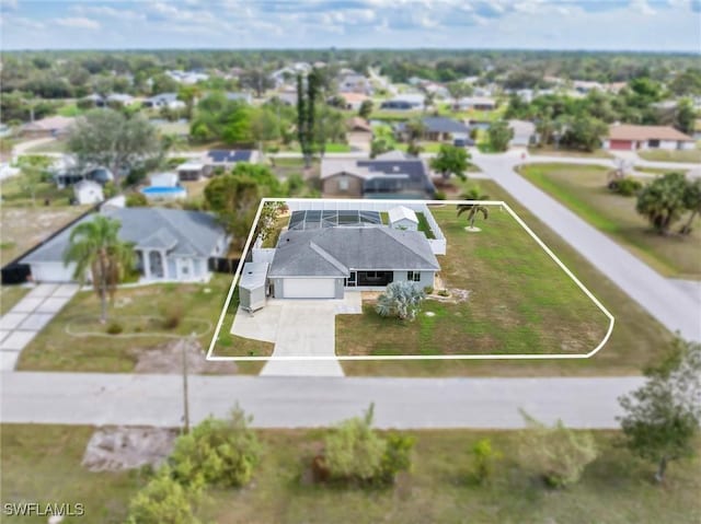 bird's eye view featuring a residential view