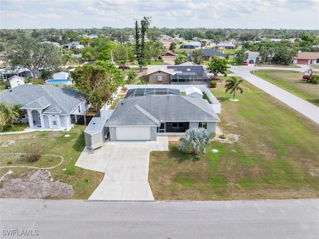 bird's eye view featuring a residential view