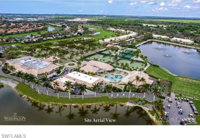 28068 Cavendish Ct Unit 2308, Bonita Springs, FL 34135 - aerial view of property and surrounding area featuring a large body of water and nearby suburban area