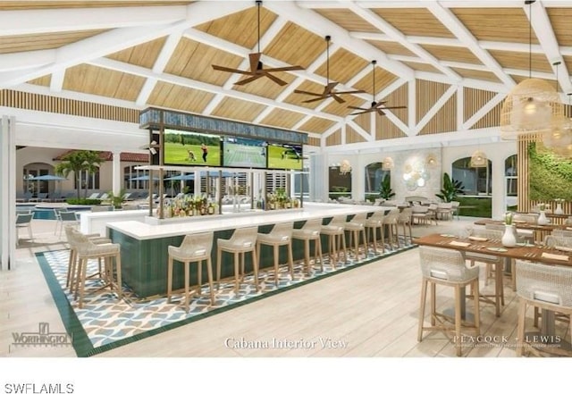 28068 Cavendish Ct Unit 2308, Bonita Springs, FL 34135 - sunroom featuring vaulted ceiling