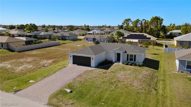 aerial view featuring a residential view