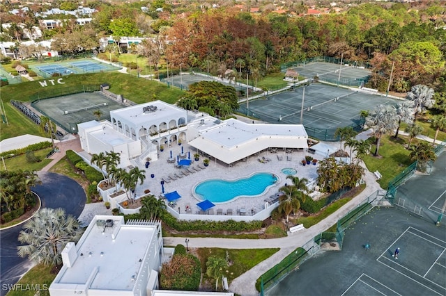 birds eye view of property