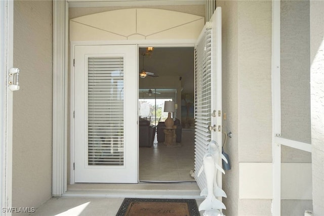 view of doorway to property