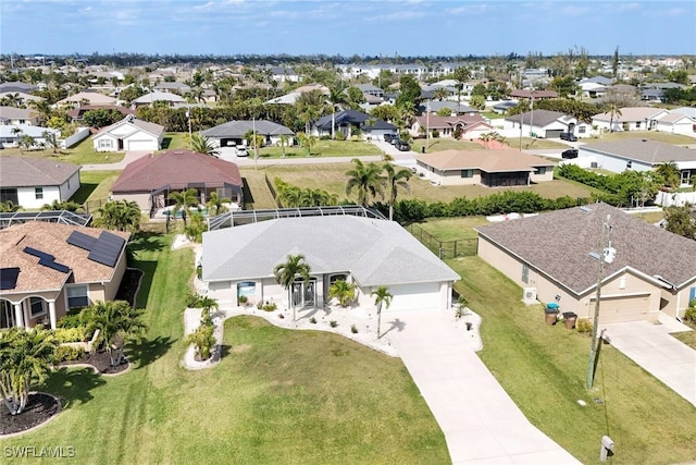 drone / aerial view with a residential view