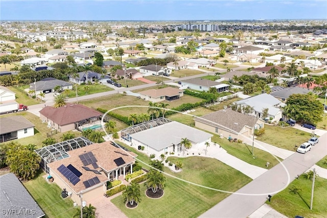 aerial view featuring a residential view