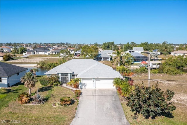 bird's eye view with a residential view