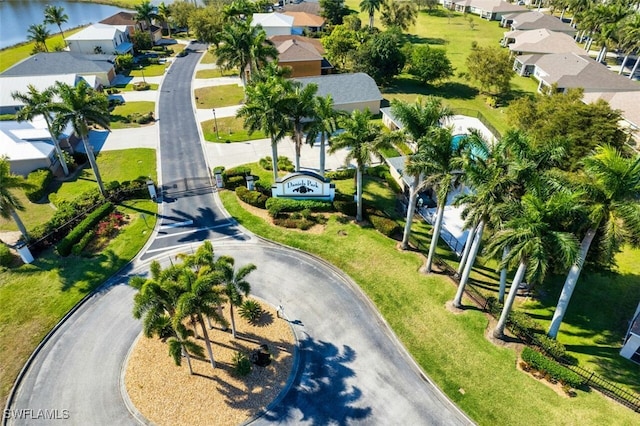 aerial view featuring a residential view