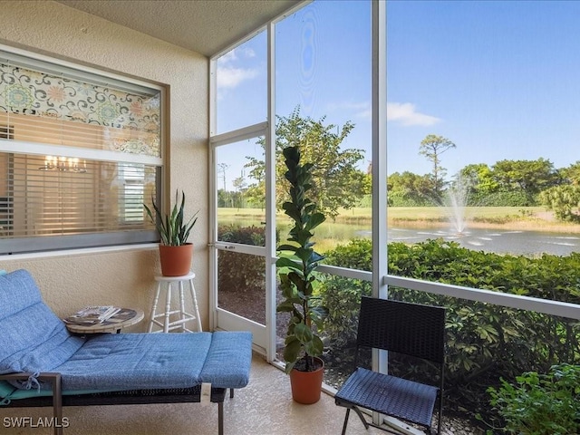 view of sunroom