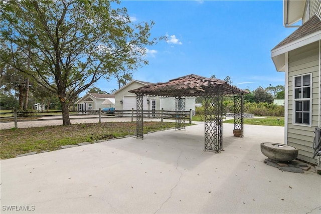 view of patio with a gazebo