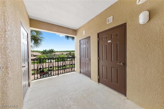 balcony with visible vents