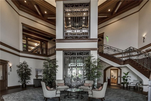 building lobby featuring stairs