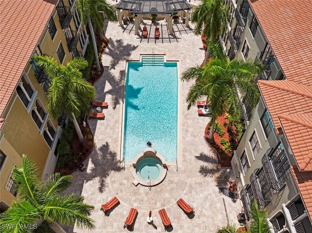 view of pool with a patio