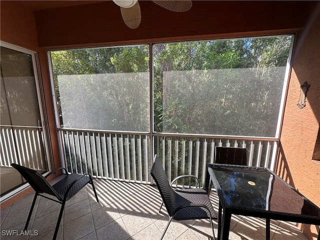 sunroom with a healthy amount of sunlight