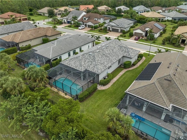 aerial view featuring a residential view