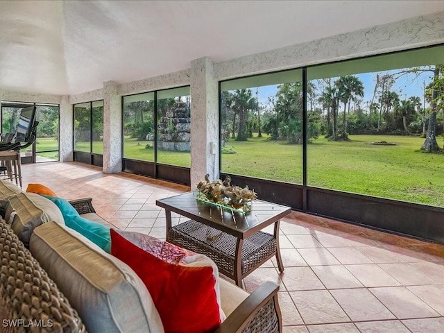 view of sunroom / solarium