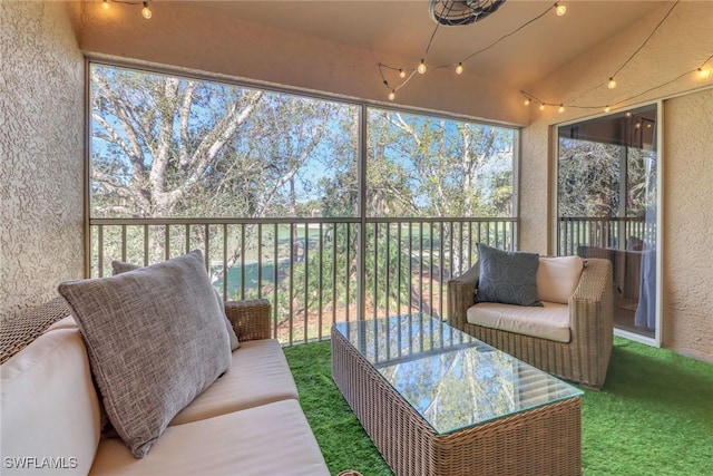 view of sunroom