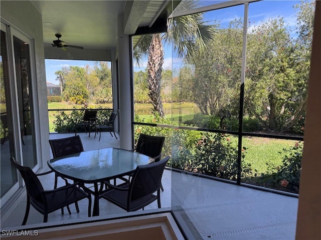 view of sunroom / solarium