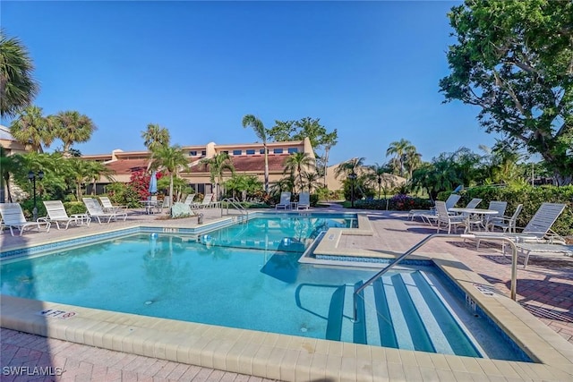 pool featuring a patio