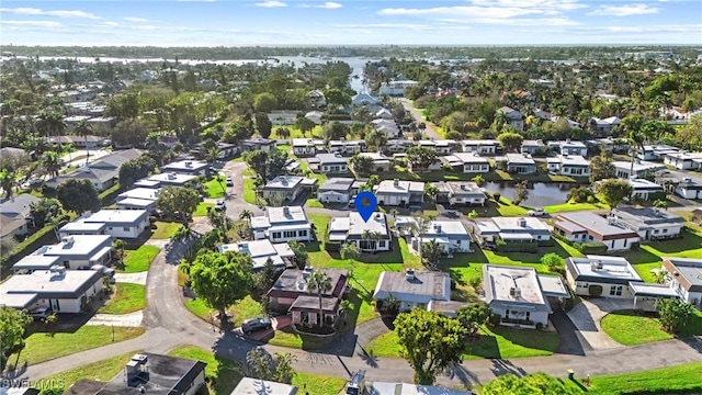 bird's eye view with a residential view