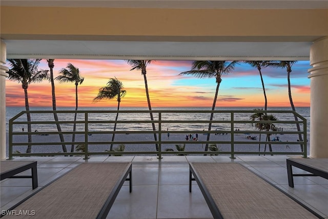 30 3rd Ave S, Naples, FL 34102 - patio terrace at dusk with a water view