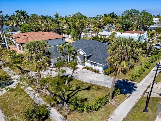 bird's eye view featuring a residential view