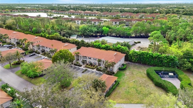 aerial view with a residential view