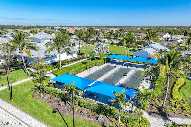 bird's eye view with a residential view