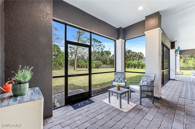 view of sunroom