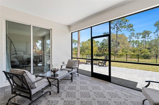 view of sunroom