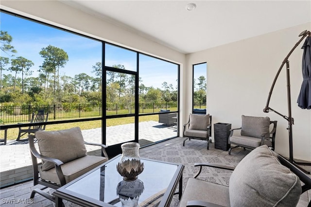 view of sunroom